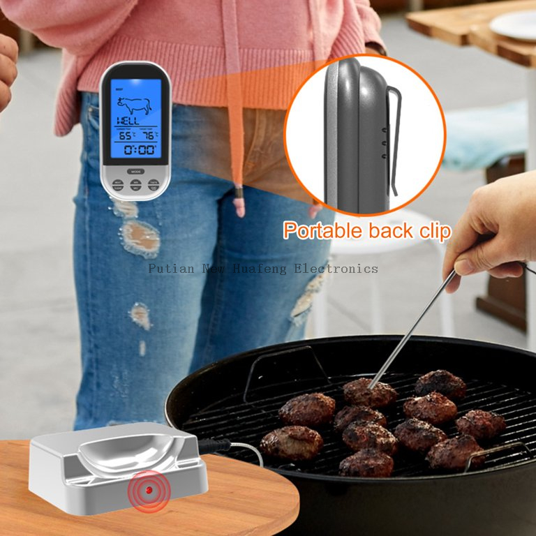 Remote Meat Thermometer,Wireless Meat Thermometer Digital Cooking Food Thermometer for BBQ,Cooking, Grilling, Smoker, Oven, Kitchen