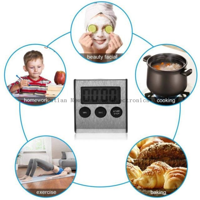 Digital Kitchen Timer Desktop Wall Mounted Timer Alarm Clock with Alarm Big Digit with Alarm, Big Digit, Back Stand