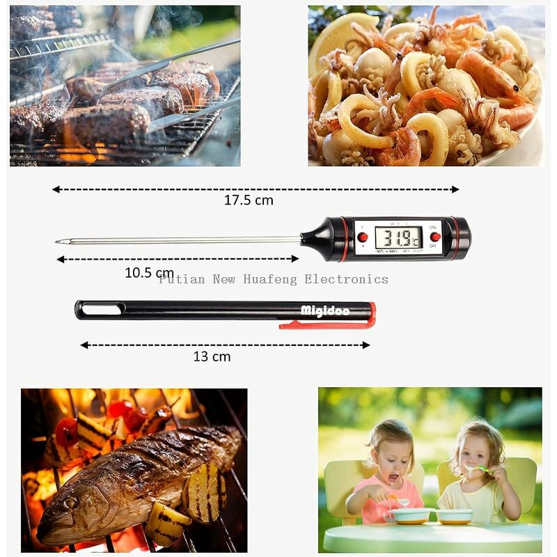 Wholesale Household Long Probe Electronic Barbecue Grill Food Cooking Kitchen Bbq Digital Meat Thermometer