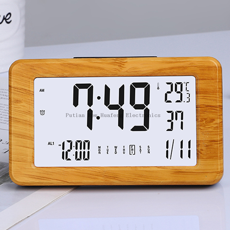 2022 Hot selling back to school Gift indoor Digital Table Alarm Clock With Temperature Humidity calendar clock with back light