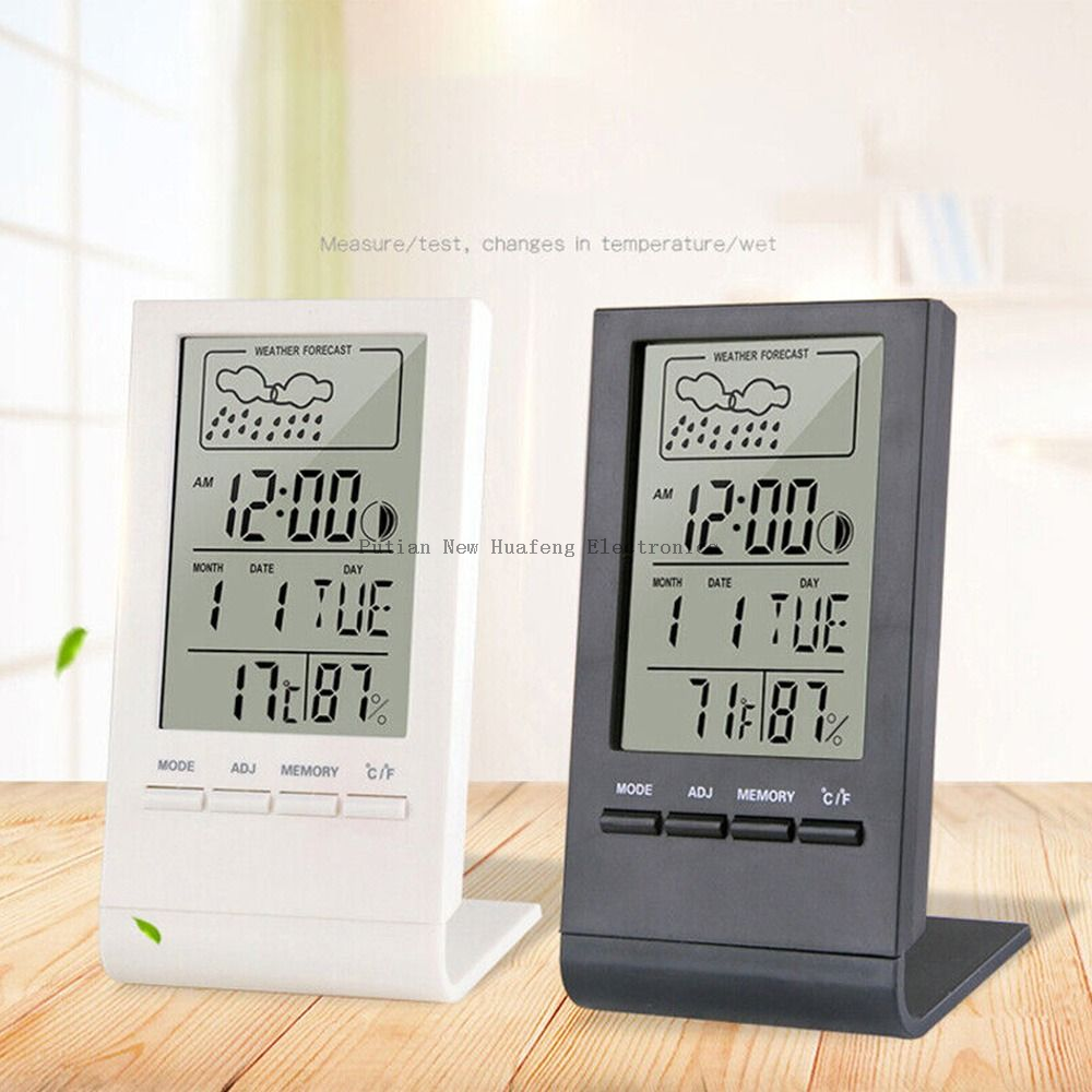 Moon Phase Weather Station L Shape Promotion Home And Office Table&Desk Digital Alarm Clock