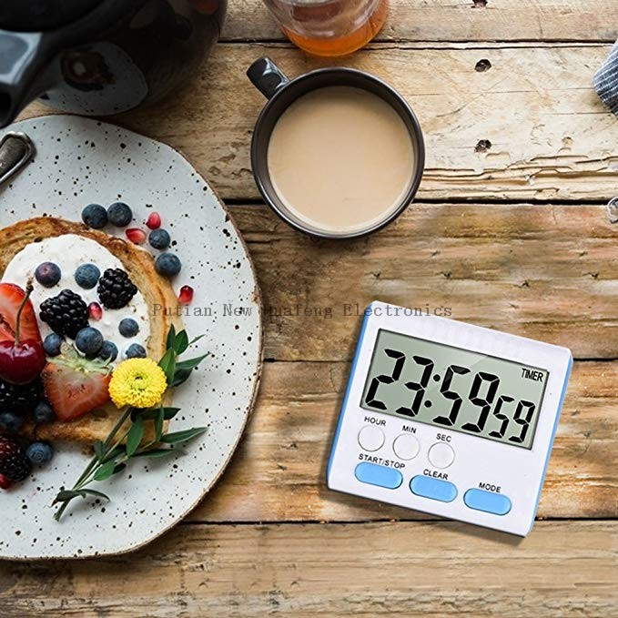  24 Hour Kitchen Timer Digital Timer, Teacher Classroom Timer with Cooking Clock Loud Alarm for Kids & Powerful Magget