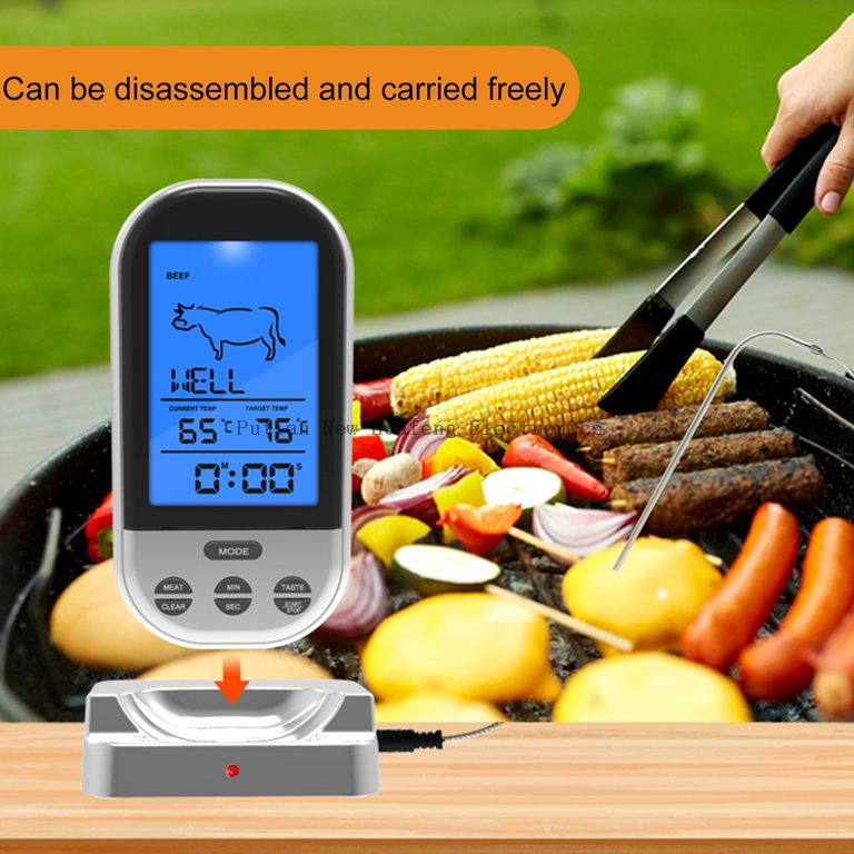 Remote Meat Thermometer,Wireless Meat Thermometer Digital Cooking Food Thermometer for BBQ,Cooking, Grilling, Smoker, Oven, Kitchen