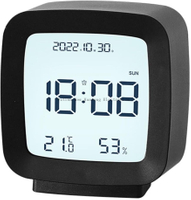 BSCI Factory Sound Control Table LCD Digital Multi-functional Alarm Clock Weather Station Temperature Humidity Alarm Clock 