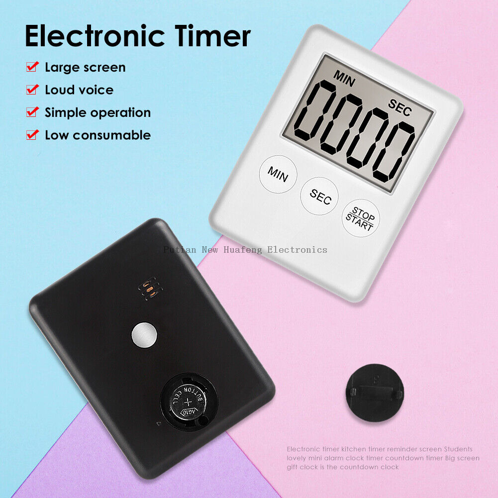 Cheap Promotion Gifts Digital Countdown Magnet LCD Timer for Promotion Mini Magnetic Digital Kitchen Timer