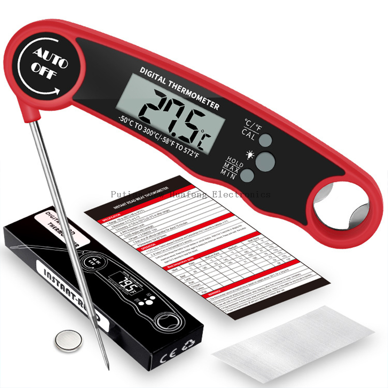 Folding Waterproof Digital Display Food Thermometer Probe Type Kitchen Barbecue Food Barbecue Thermometer