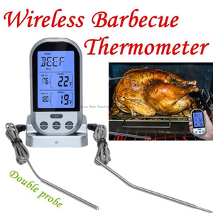 Digital Dual Probes Grill Wireless Cooking Food Meat Thermometer BBQ With Oven Probes For Beef Meat