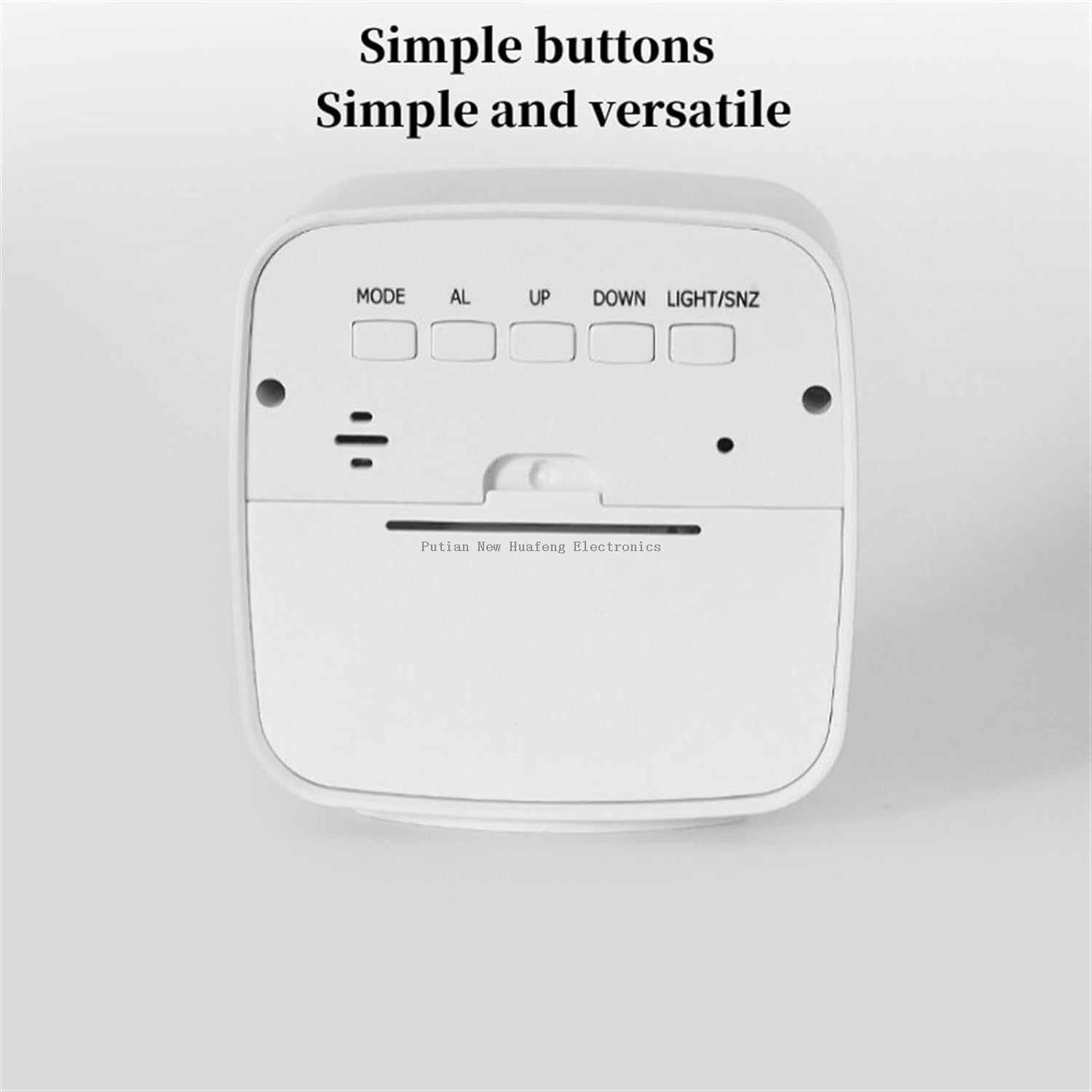 BSCI Factory Sound Control Table LCD Digital Multi-functional Alarm Clock Weather Station Temperature Humidity Alarm Clock 