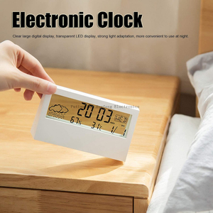 Weather Station Table Alarm Clock with Calendar Display