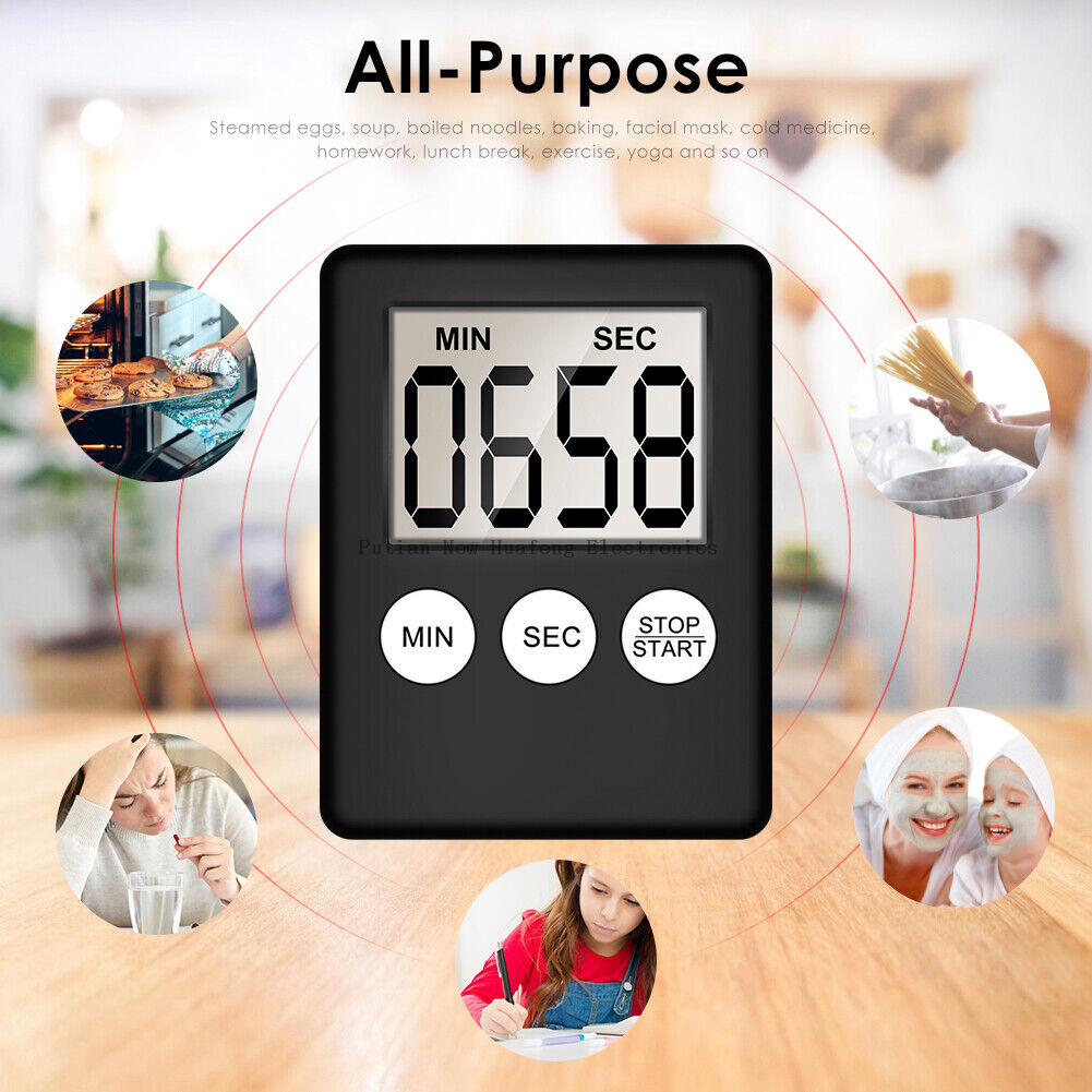 Cheap Promotion Gifts Digital Countdown Magnet LCD Timer for Promotion Mini Magnetic Digital Kitchen Timer
