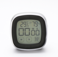 Amazon Supply Touch Screen Electronic Thermo-Hygrometer Countdown Kitchen Timer with Backlight