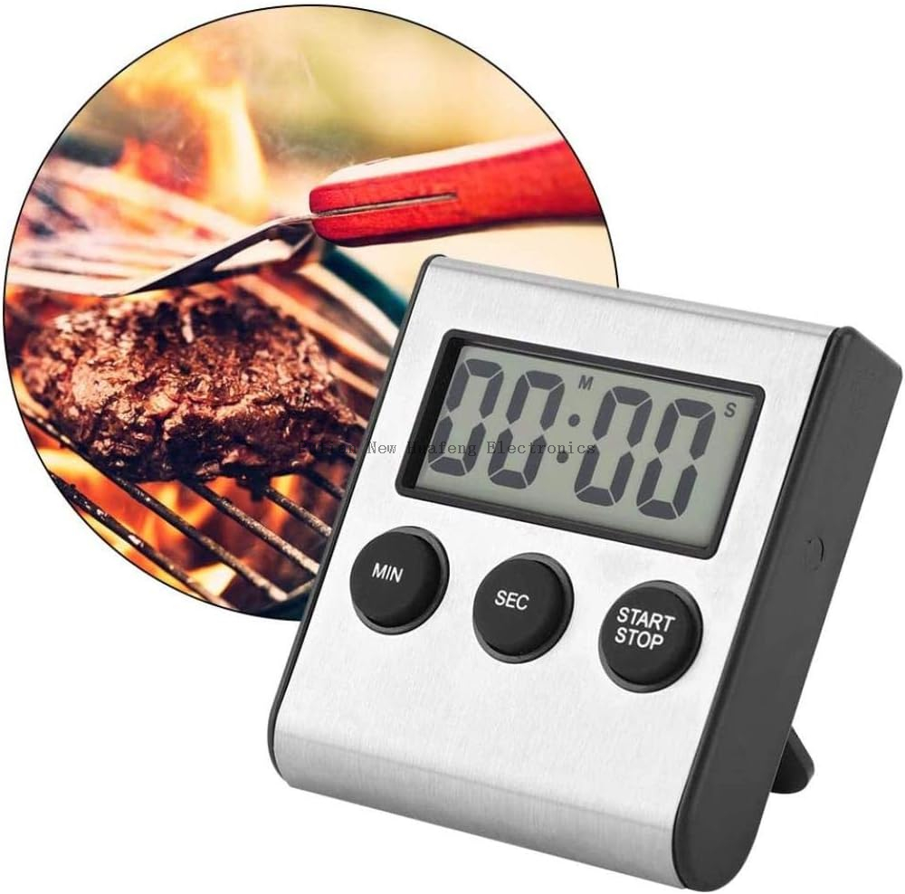 Digital Kitchen Timer Desktop Wall Mounted Timer Alarm Clock with Alarm Big Digit with Alarm, Big Digit, Back Stand