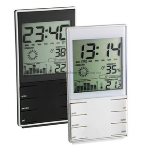 Indoor Electronic Clock Temperature and Humidity Thermometer Digital LCD Thermometer and Hygrometer Weather Station