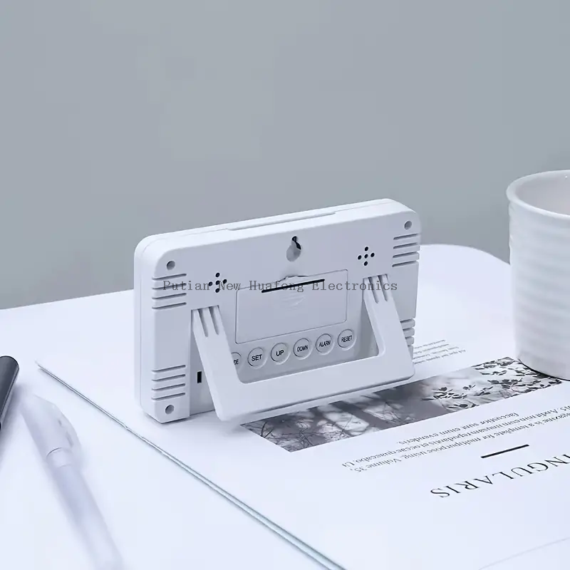 Digital Alarm Clock With Colorful Lcd Display Temperature Monitor Snooze Alarm With Smart Clock Calendar