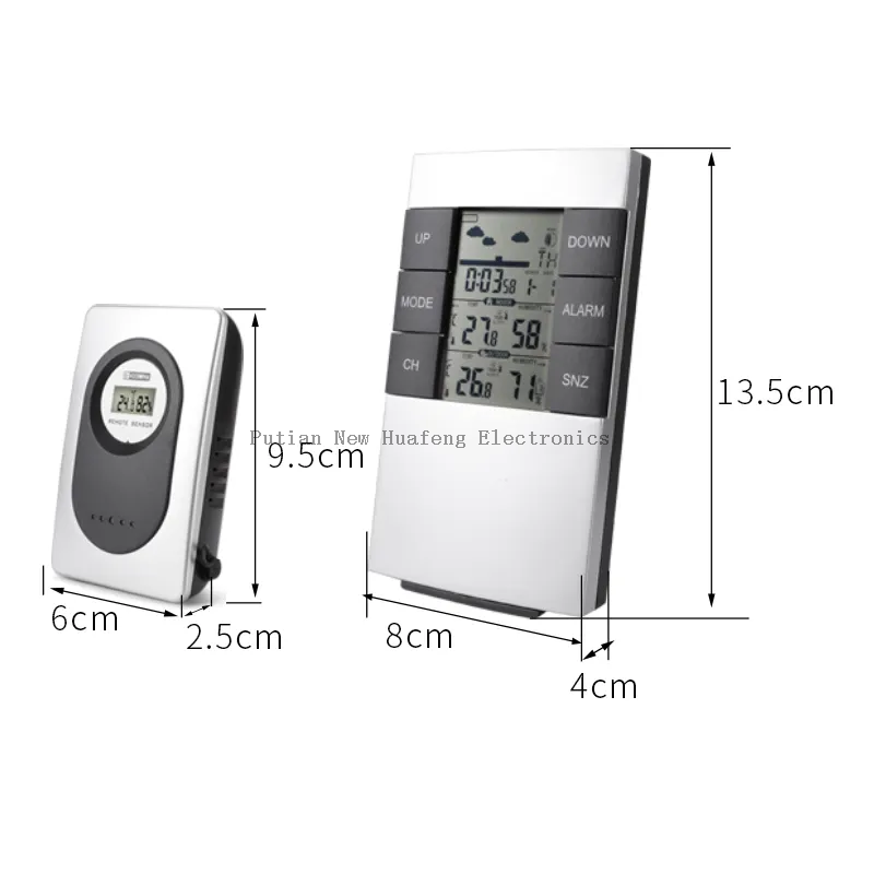Indoor And Outdoor Wireless Weather Station Clock Digital Clock with Weather Temperature And Humidity Desk & Table Clocks
