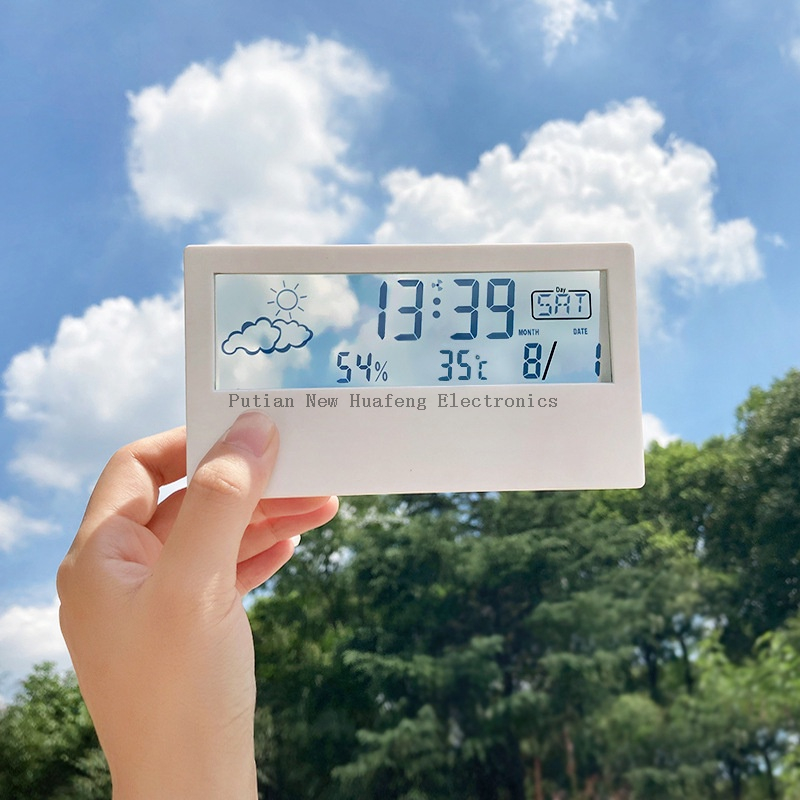 Weather Station Table Alarm Clock with Calendar Display