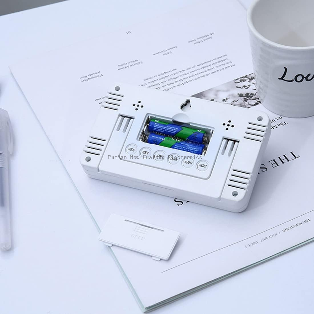 Digital Alarm Clock With Colorful Lcd Display Temperature Monitor Snooze Alarm With Smart Clock Calendar