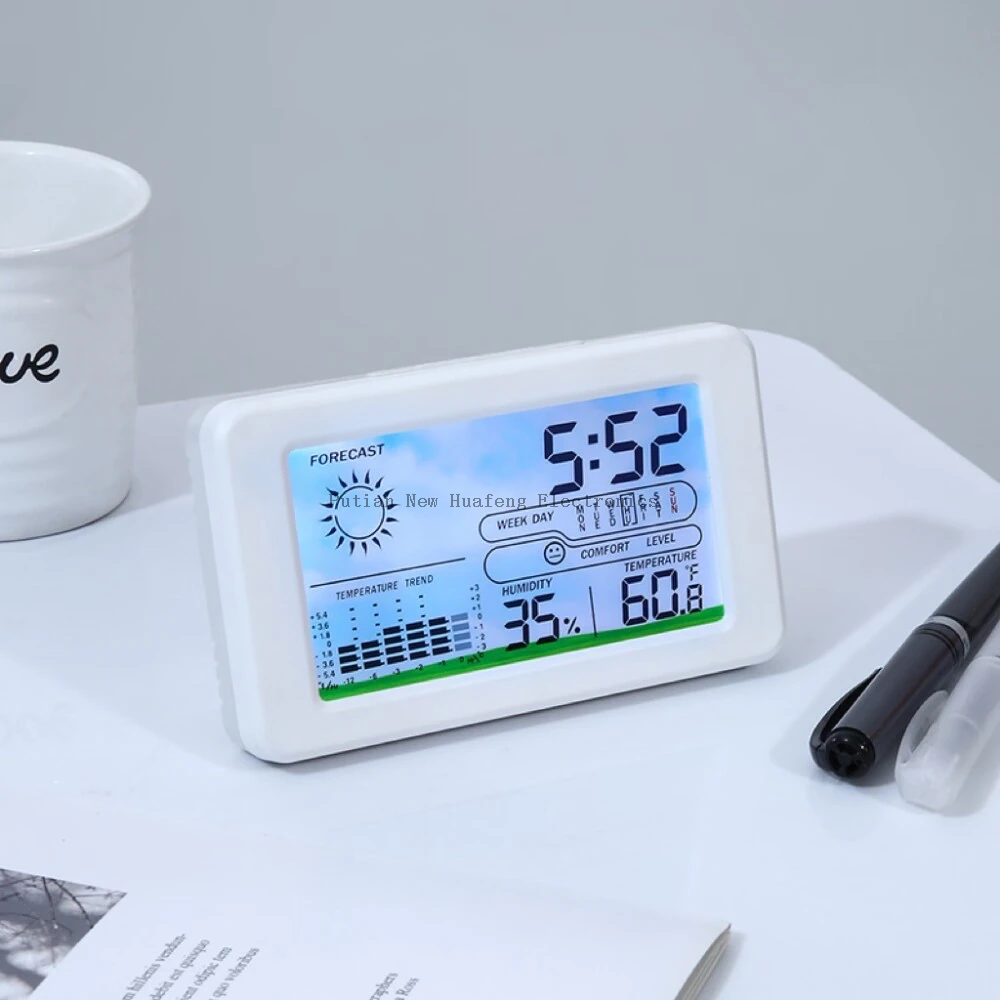 LCD Digital Table Clock for Office And Home, Office, Bedroom, Bedside, Temperature And Humidity