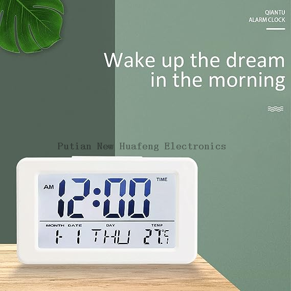 Multi-Functional Electronic Alarm Clock: Simple Style, Luminous Display, Perfect for Students & Bedside Use - No Batteries Required!