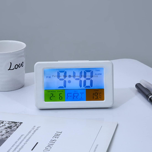 Digital Alarm Clock With Colorful Lcd Display Temperature Monitor Snooze Alarm With Smart Clock Calendar