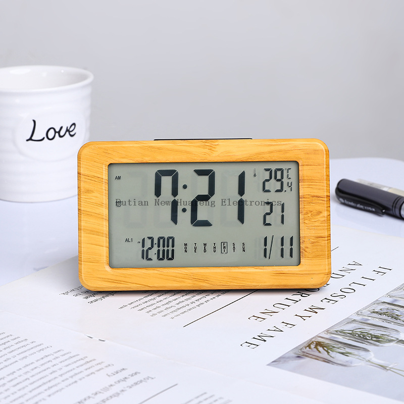 2022 Hot selling back to school Gift indoor Digital Table Alarm Clock With Temperature Humidity calendar clock with back light