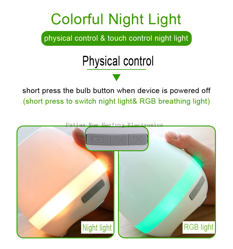 Christmas Gift Smart Music Flowerpot Plant Interaction Wireless Speaker with Colorful Light