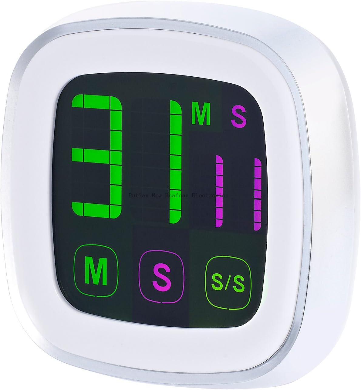 Electric Shower Timer Kichen Items Digital Alarm Clock with Touch Screen Clock/thermometer/alarm/timer
