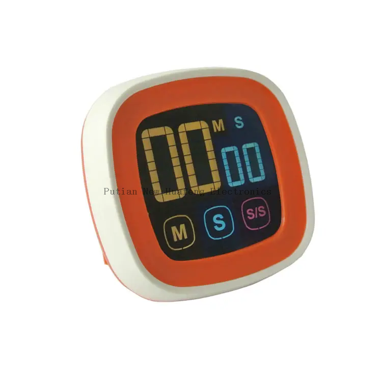 Electric Shower Timer Kichen Items Digital Alarm Clock with Touch Screen Clock/thermometer/alarm/timer