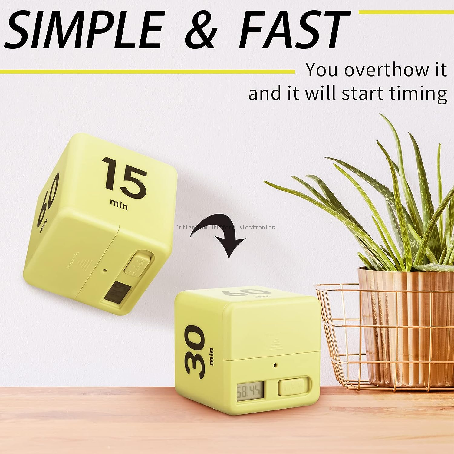 Digital Countdown Kitchen Timer Induction Interval Timer Cooking Study Fitness Time Management Alarm Clock Interval Cube Timer