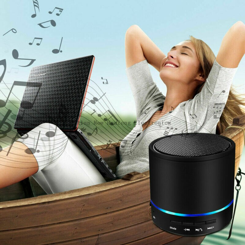 Promotion Portable FM Radio LED Light S08U Mini Bass Wireless Bluetooth Speaker Support MP3 AUX and TF Card