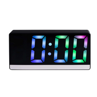 Voice Controlled Digital Led Mirror Clock With Display Time Temperature for Bedroom Office