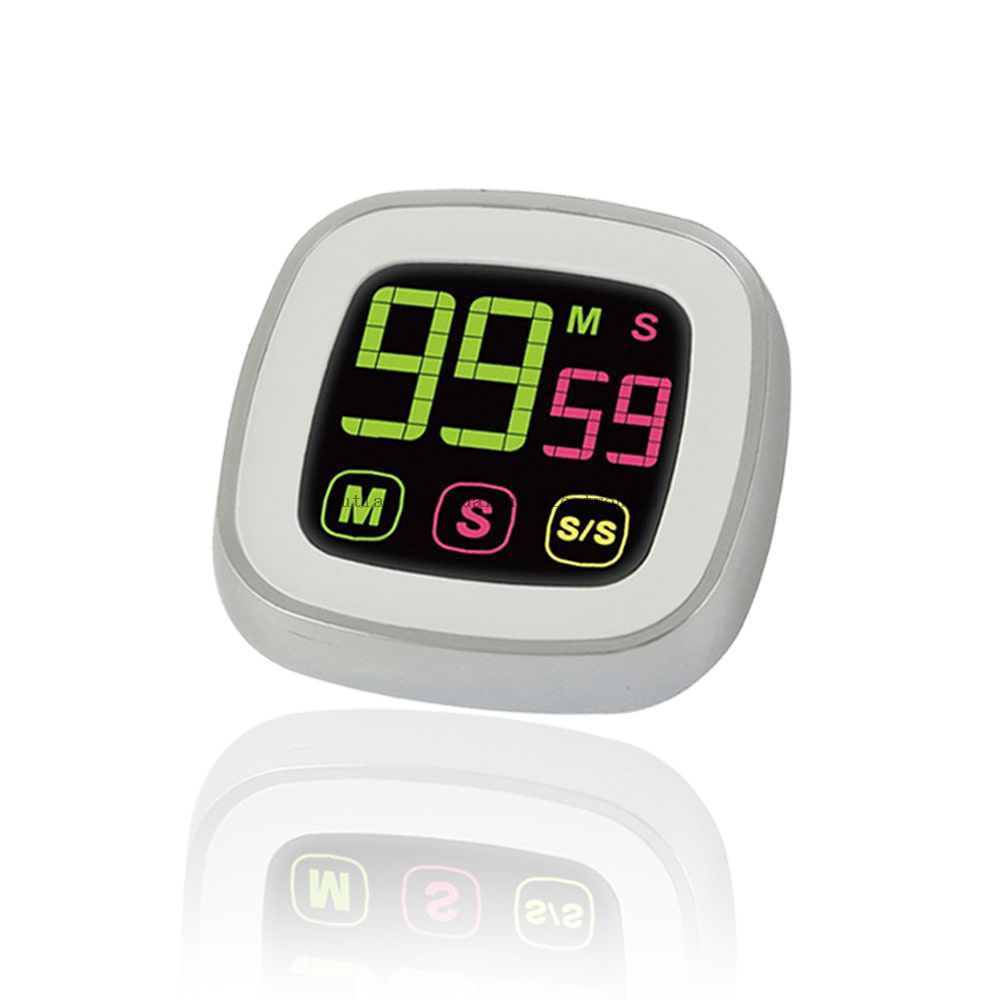 Electric Shower Timer Kichen Items Digital Alarm Clock with Touch Screen Clock/thermometer/alarm/timer