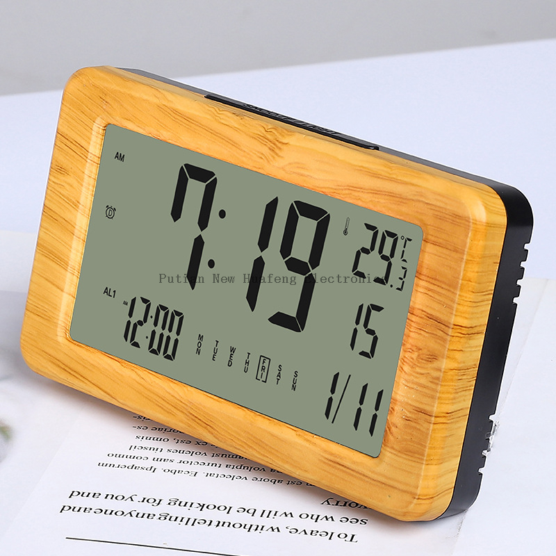 2022 Hot selling back to school Gift indoor Digital Table Alarm Clock With Temperature Humidity calendar clock with back light