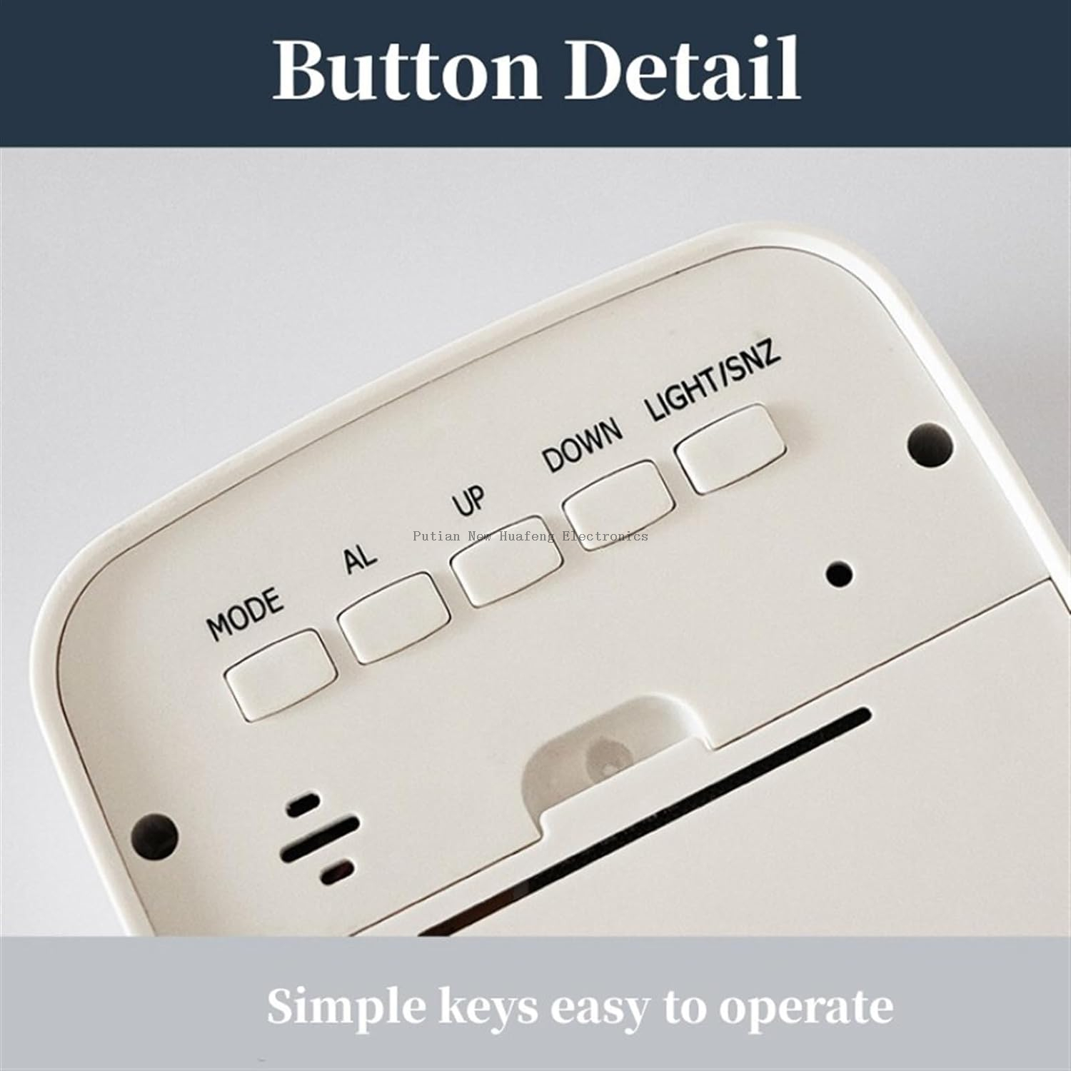 BSCI Factory Sound Control Table LCD Digital Multi-functional Alarm Clock Weather Station Temperature Humidity Alarm Clock 