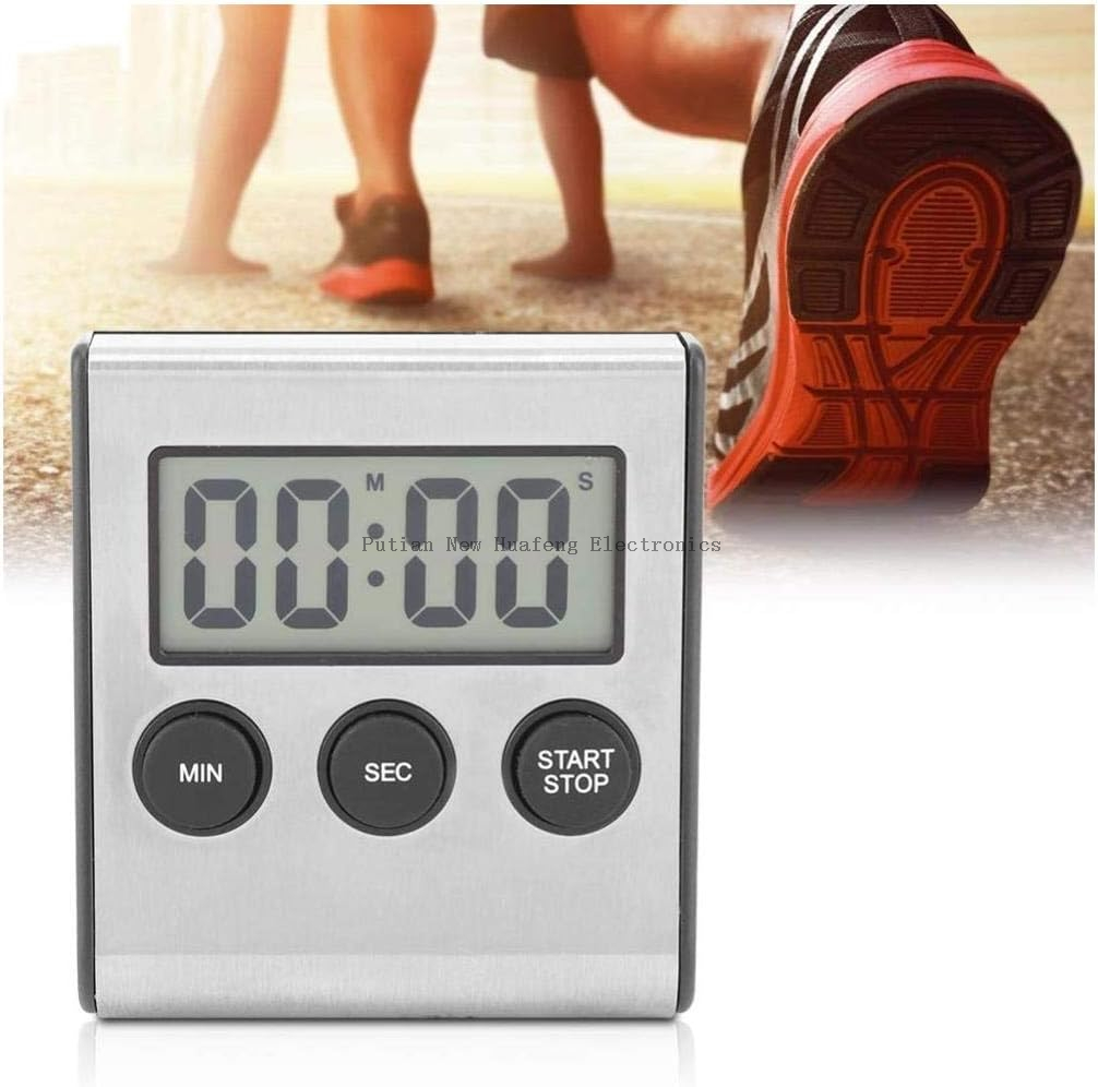 Digital Kitchen Timer Desktop Wall Mounted Timer Alarm Clock with Alarm Big Digit with Alarm, Big Digit, Back Stand