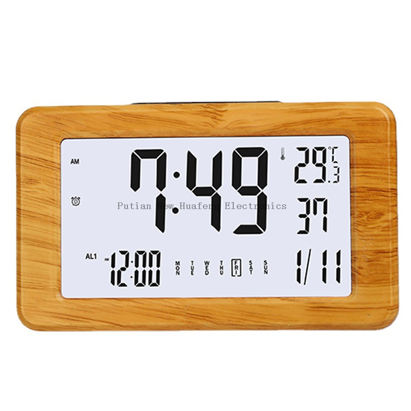 2022 Hot selling back to school Gift indoor Digital Table Alarm Clock With Temperature Humidity calendar clock with back light